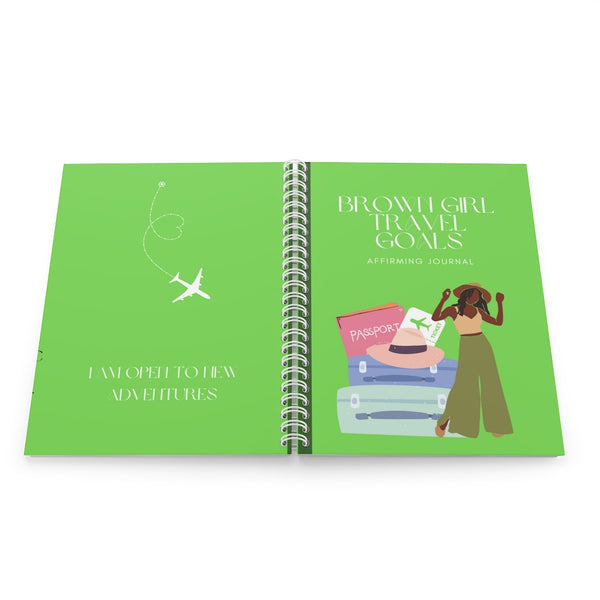Brown Girl Travel Goals Spiral Notebook